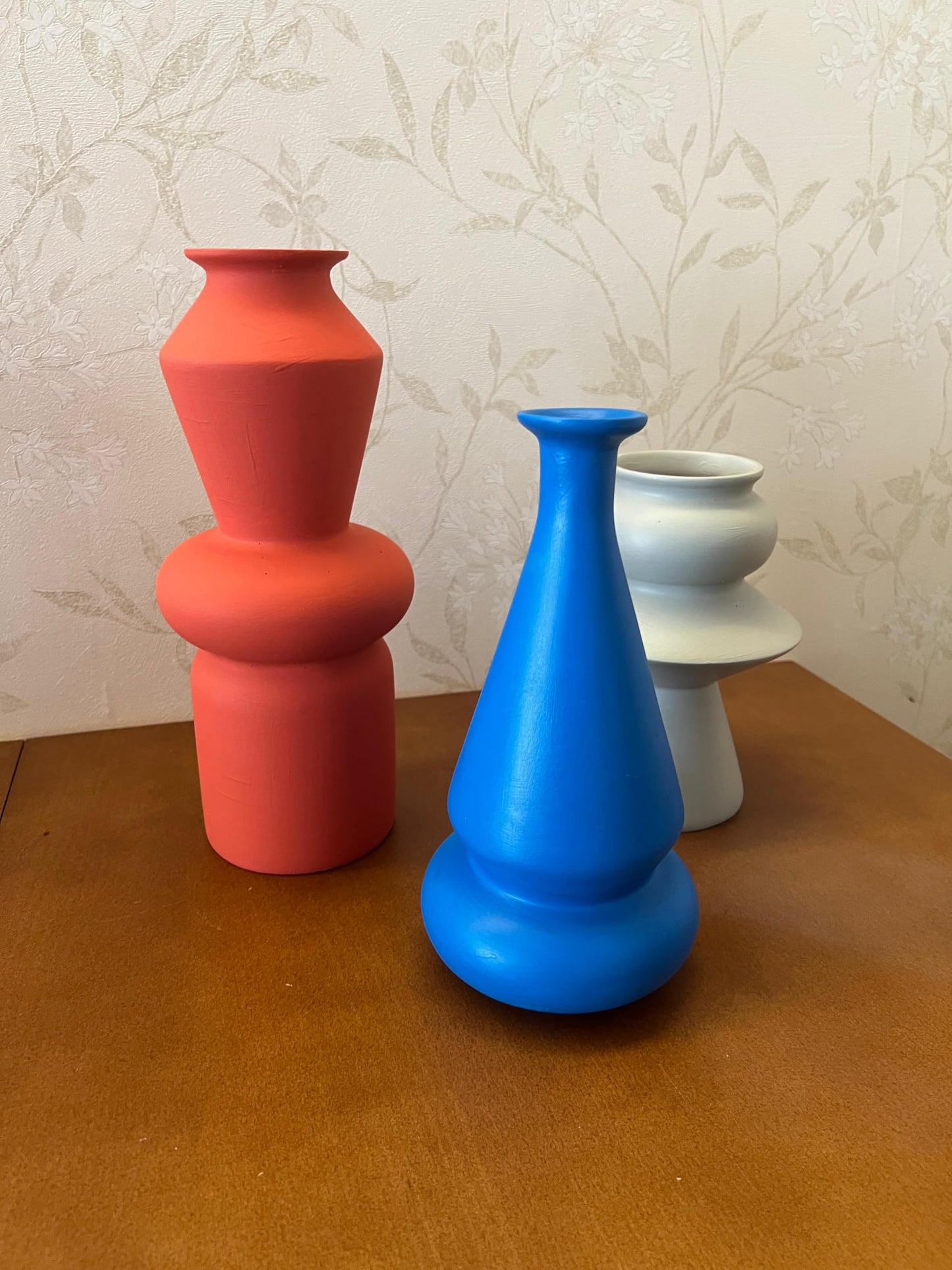 Modern Ceramic Vases Set, Geometric Decorative Vases, Minimalist Table Vase, Geometric Flower Vase, Boho Aesthetic Vases, Abstract Art Vases, Flower Vase