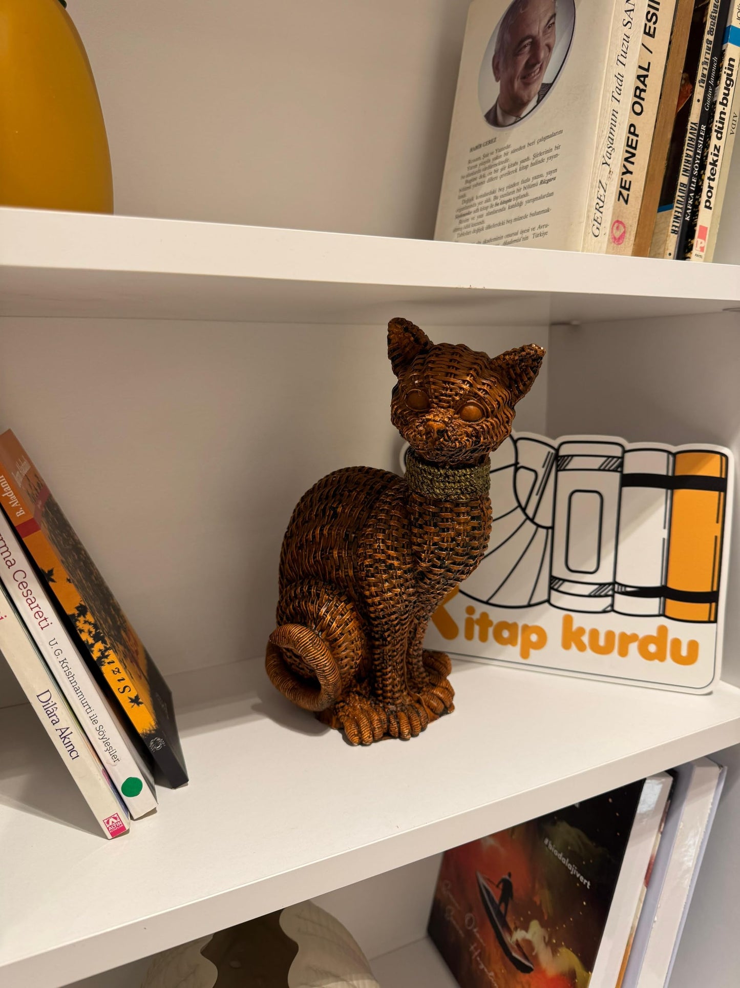 Woven Cat Statue, Handmade Polyester Cat Figurine, Unique Cat Lover Gift, Cat Statue, Woven Cat Sculpture, Cat Lover Home Decor, Cat Decor, Cat Sculpture, Cat Objects