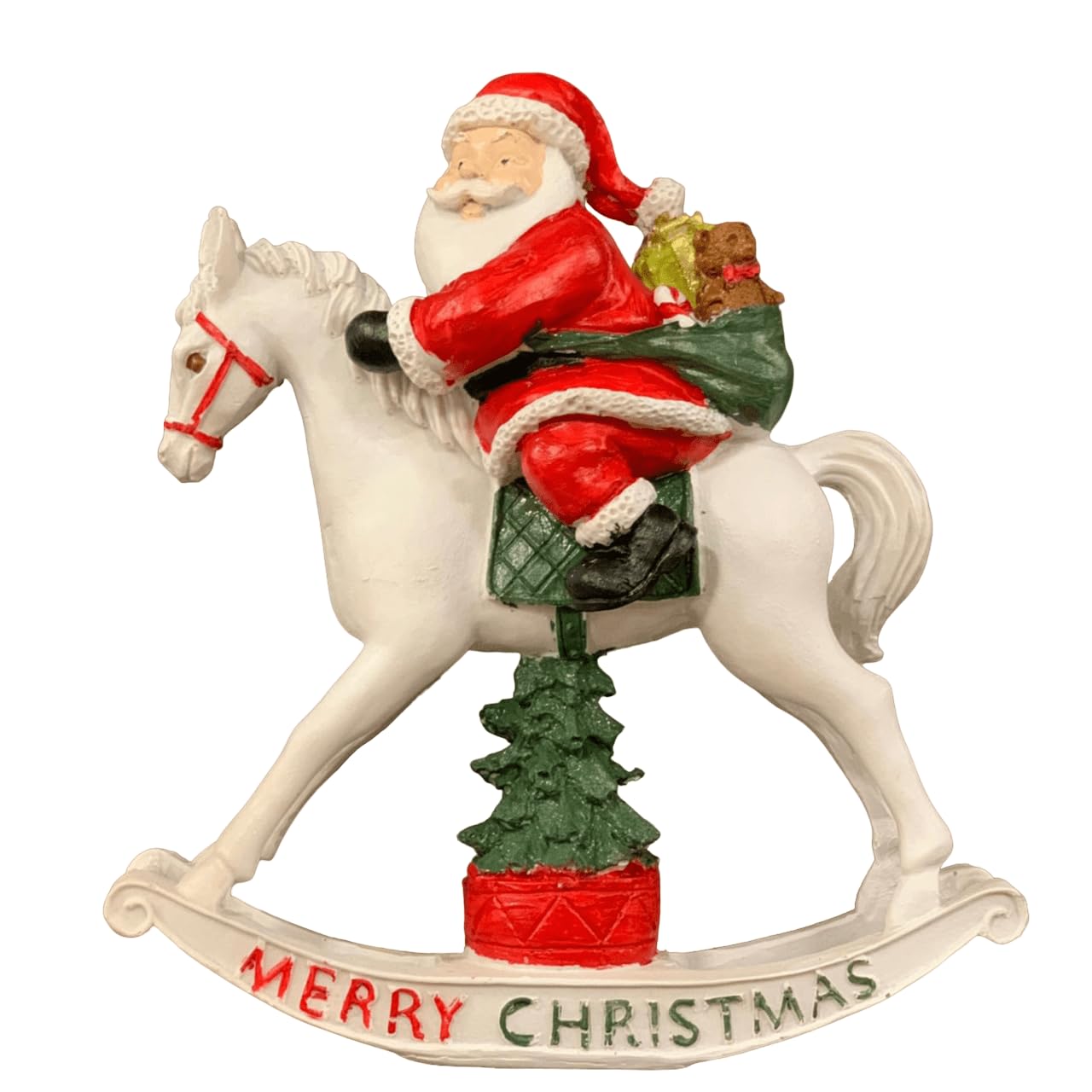 Santa Claus Riding Horse Figurine, Hand-painted Santa figurine, Unique Christmas Decorations, Santa Decor, Santa Claus Decor, Santa Decor, Santa Sculpture