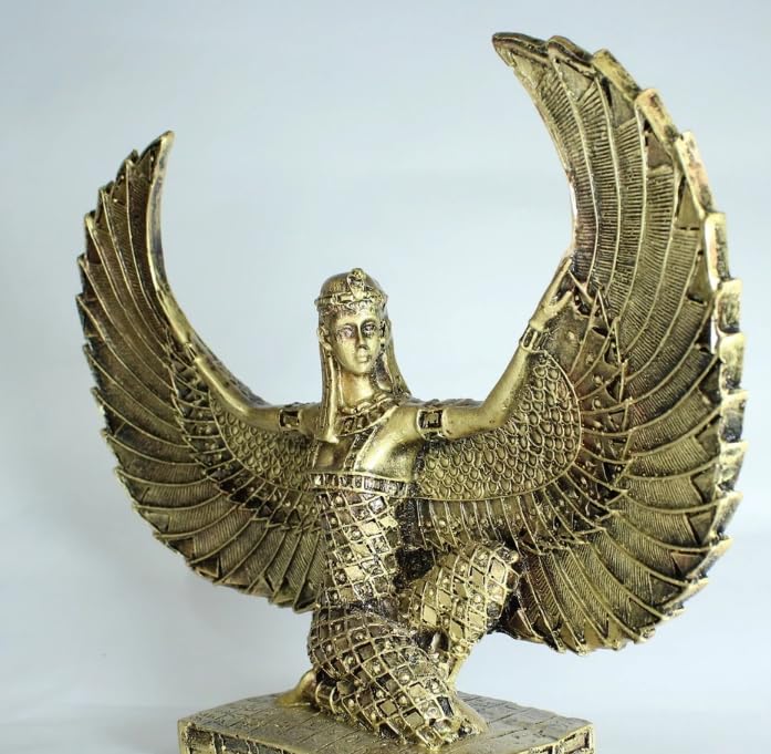 Egyptian Maat Statue with Open Wings, Ancient Egypt Maat Sculpture, Egyptian Winged Maat Figurine, Egyptian Mythology Statue of Maat, Maat Sculpture, Maat Statue, Maat Decor