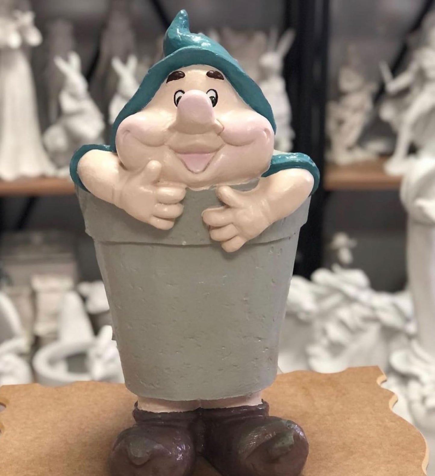 Large Gnome Flower Pot For Garden, Modern Home Garden Plant Pot, Large Polyester Flowerpot, Garden Gnome Decor, Garden Gnome Vase, Gnome Vase, Polyester Flowerpot, Gnome Flowerpot