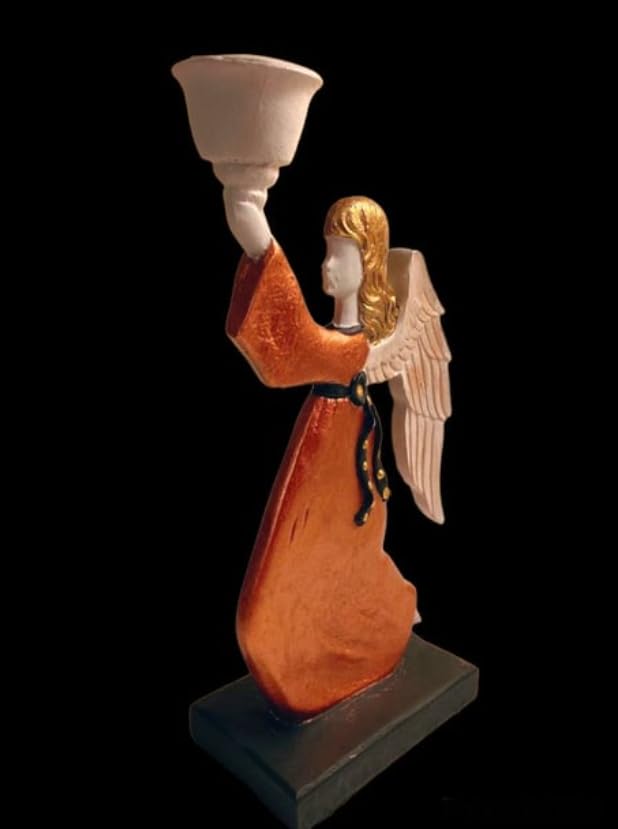 Winged Angel Girl Candlestick, Angel Candle Holder, Angel Girl Candle Holder, Girl Candle Holder, Angel Figurine Candle Holder