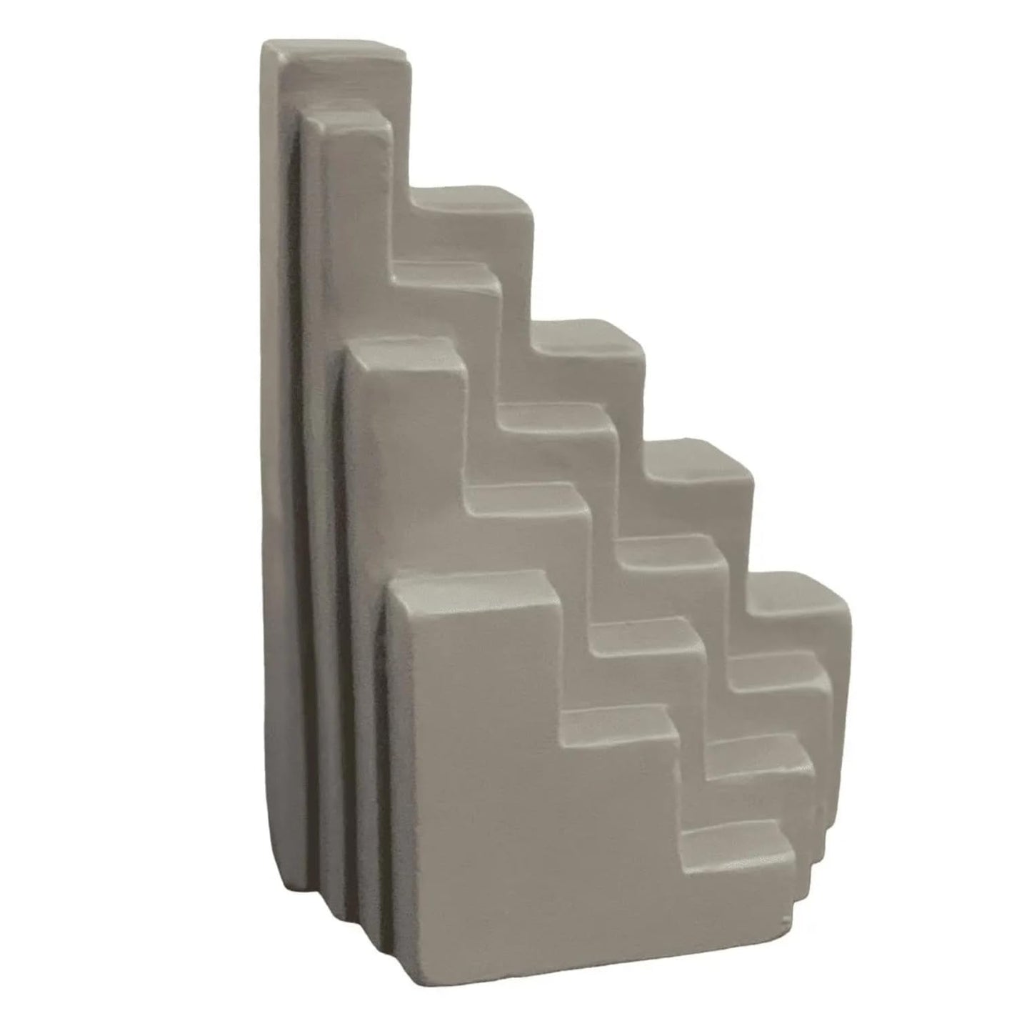 Abstrakte Treppenskulptur, Modernes geometrisches Dekor, minimalistische treppenförmige Statue, dekorative Wohnakzente, skandinavisches Design, Treppenbuchstütze