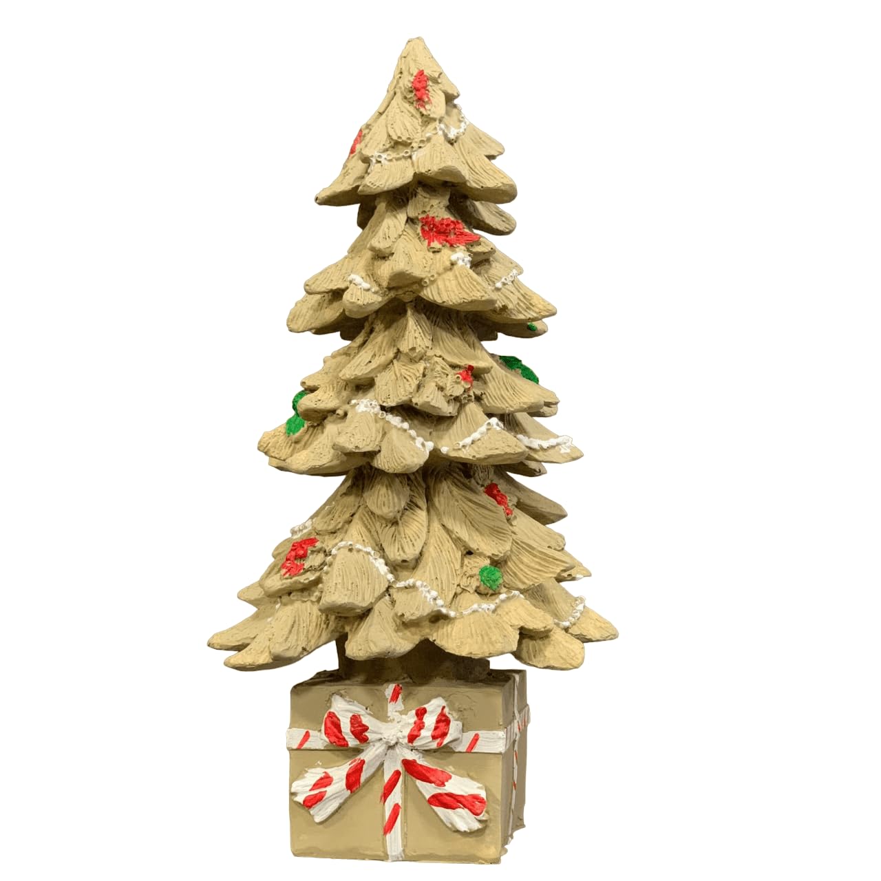 Glittered Resin Christmas Tree Sitting on Present Base, Handmade Christmas Tree, Tabletop Christmas Decoration, Christmas Tree Sculpture, Christmas Tree Decor, Christmas Tree Statue