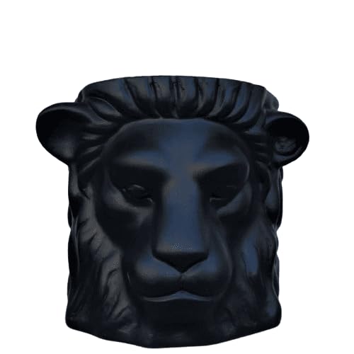 Lion Head Planter, Decorative Animal Pot, Modern Jungle Theme Vase, Unique Home Decor, Gift for Plant Lovers, Lion Head Pot, Lion Planter, Modern Lion Planter, Lion Head Flower Pot