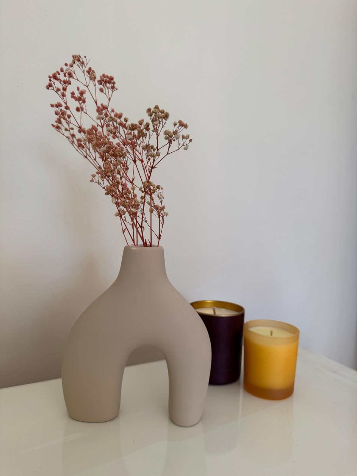 Amorphous Ceramic Vases Set-2, Round Matte Donut Vases, Minimalist Home Decor, Handmade Vase, Decorative Gift, Boho Style Vase, Donut Vase, Round Vase, Amorphous Vase