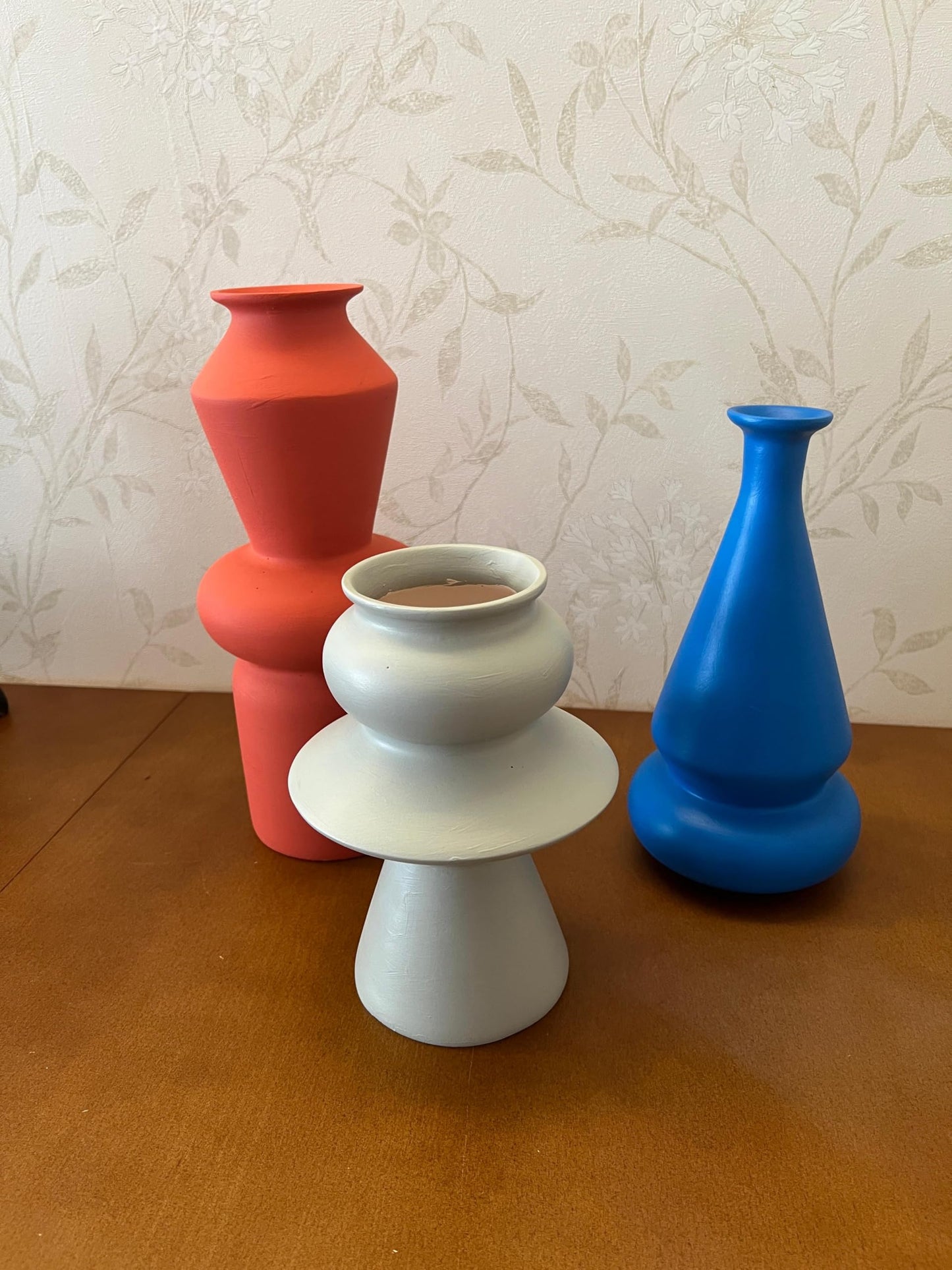 Modern Ceramic Vases Set, Geometric Decorative Vases, Minimalist Table Vase, Geometric Flower Vase, Boho Aesthetic Vases, Abstract Art Vases, Flower Vase