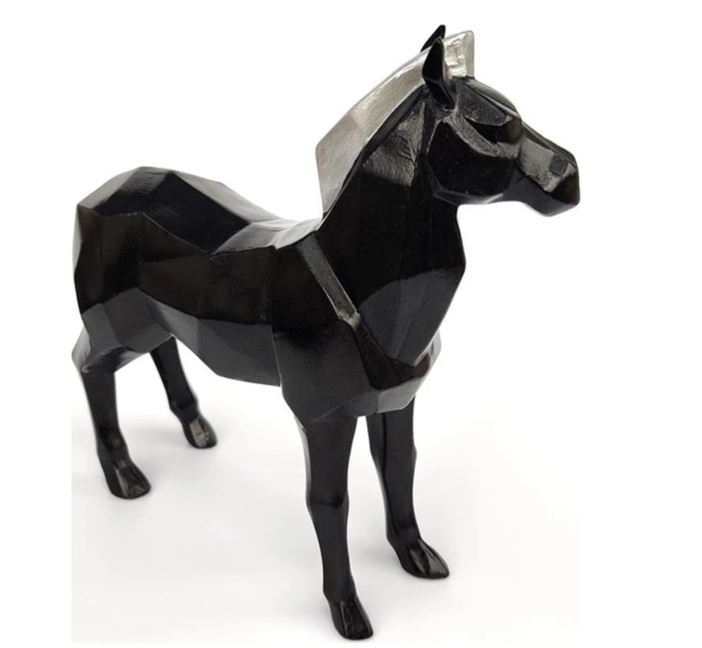 Zebra Statue, Geometric Zebra Sculpture, Cubic Zebra Statue, Abstract Zebra Sculpture, Zebra Figurine with Geometric Style, Zebra Sculpture