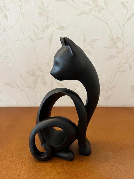 Abstract Cat Sculpture, Minimalist Cat Figurine, Geometric Cat Ornament, Cat Lover Gift, Home Accent, Geometric Cat Statue, Cat Sculpture, Cat Figurine