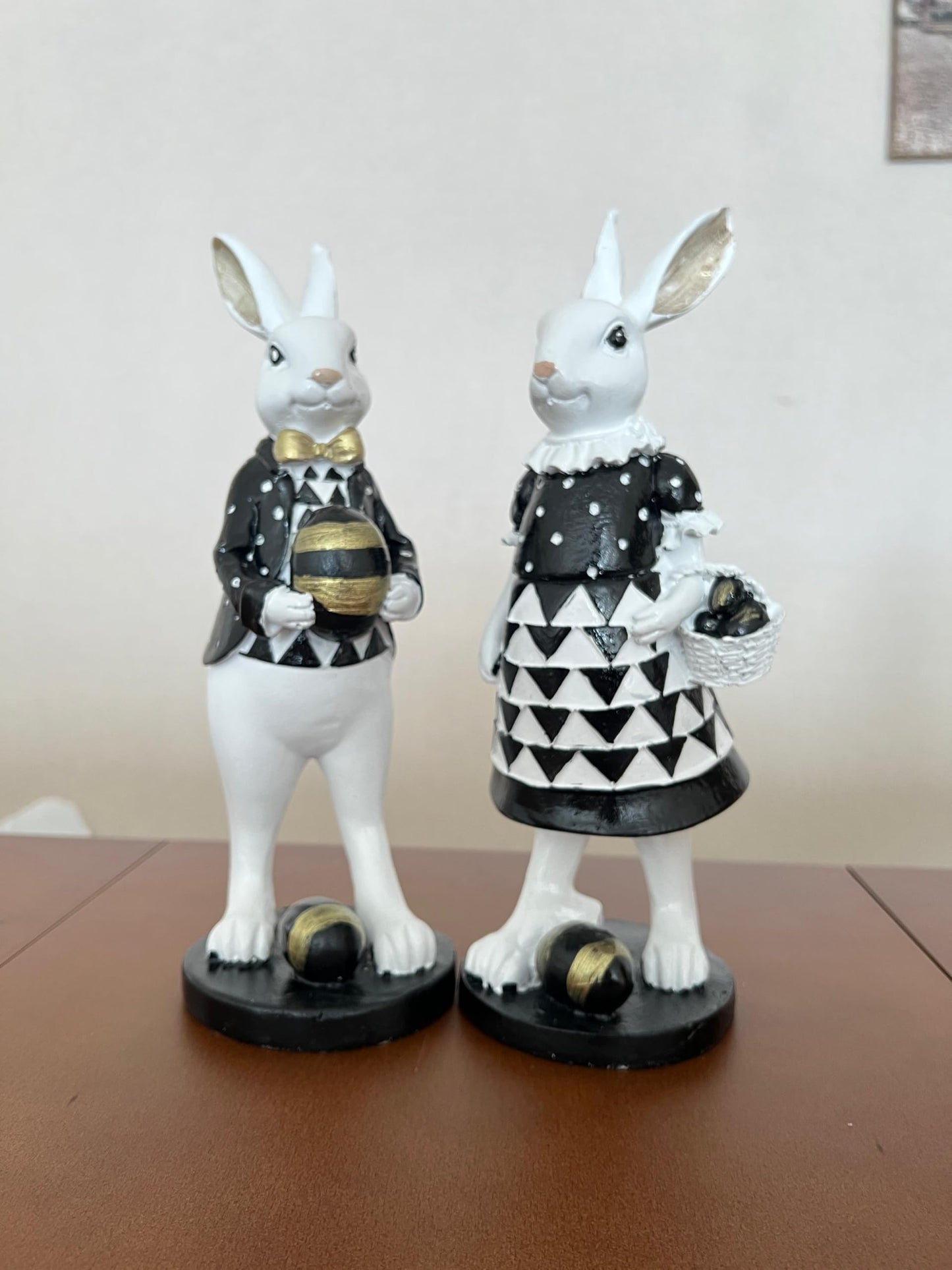 Cute Easter Bunny Figurines, Rabbit Decor, Elegant Spring Decoration, Easter Table Centerpiece, Easter Rabbit Figurine, Easter Rabbit Decor, Easter Bunny Decor, Easter Rabbit Statue