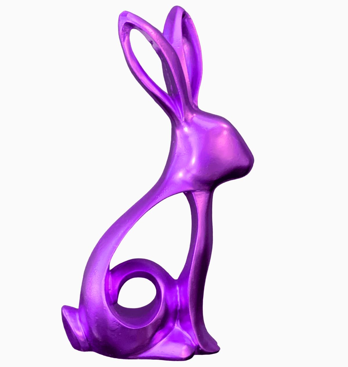 Abstrakte Hasenskulptur, Hasenfigur, Hasenskulptur, Geschenk für Tierliebhaber, Minimalistische Hasenstatue, Hasen-Polyester-Skulptur