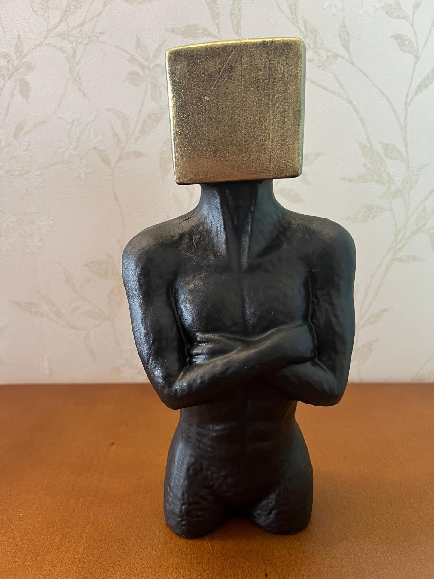 Geometric Head Sculptures Set of 3, Abstract Body Art Decor- Sphere, Cube, Pyramid Heads, Modern Art Decor, Abstract Human Figurines, Human Sculpture, Human Decor