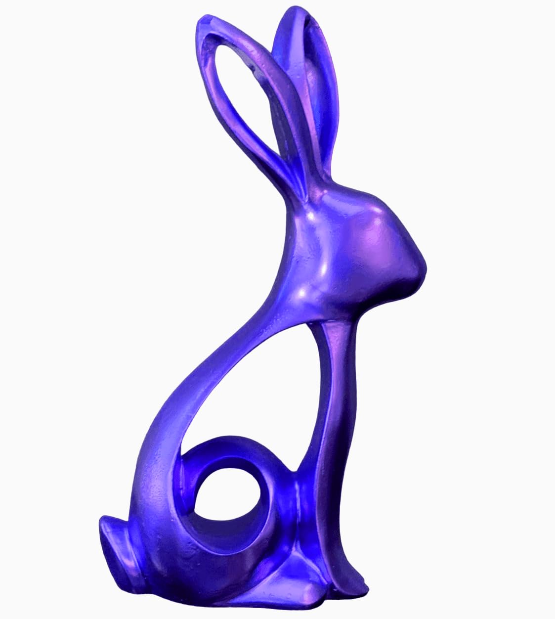 Abstrakte Hasenskulptur, Hasenfigur, Hasenskulptur, Geschenk für Tierliebhaber, Minimalistische Hasenstatue, Hasen-Polyester-Skulptur