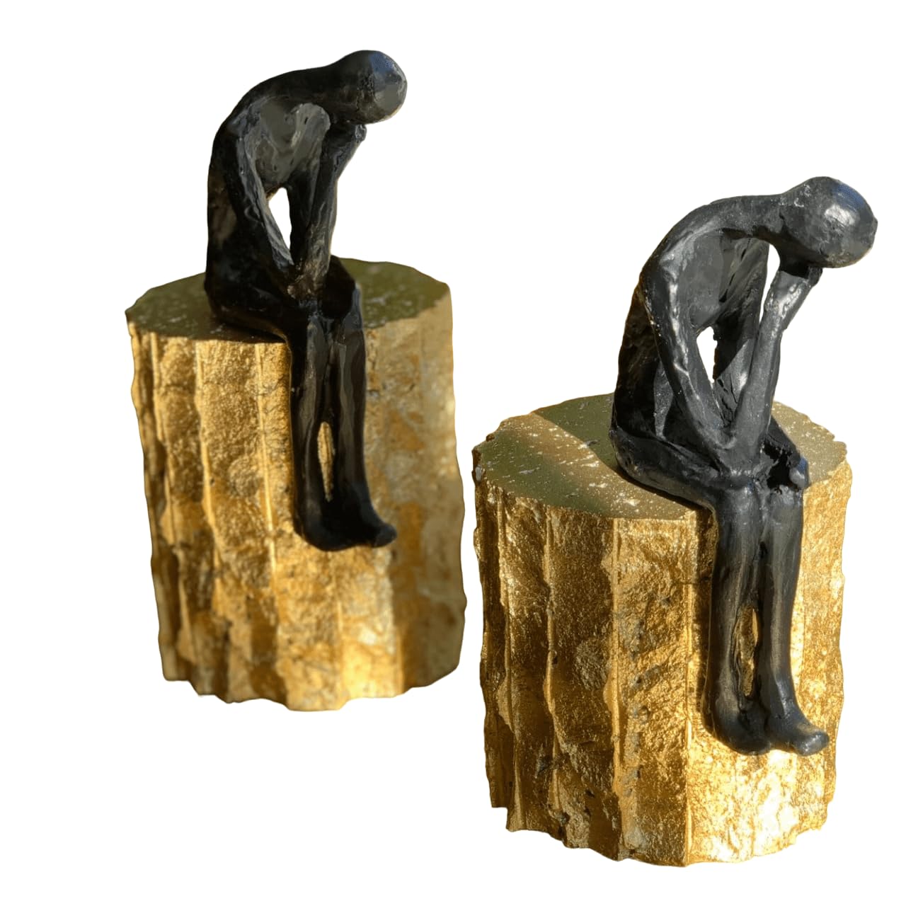Thinker Human Sculpture Set of 2, Abstract Human Sculpture, Minimalist Human Figure Art, Modern Art Sculpture, Thinker Man Decor, Thinker Man Sculpture, Thinker Man Statue