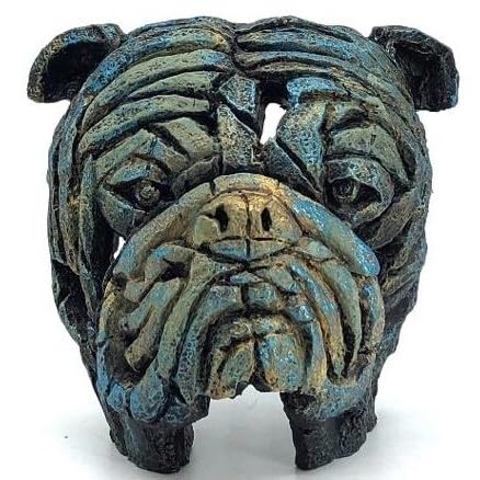 Abstract Bulldog Sculpture, Geometric Bulldog Head Statue, Bulldog Head Sculpture, Polyester Bulldog Wall or Shelf Sculpture, Bulldog Decor