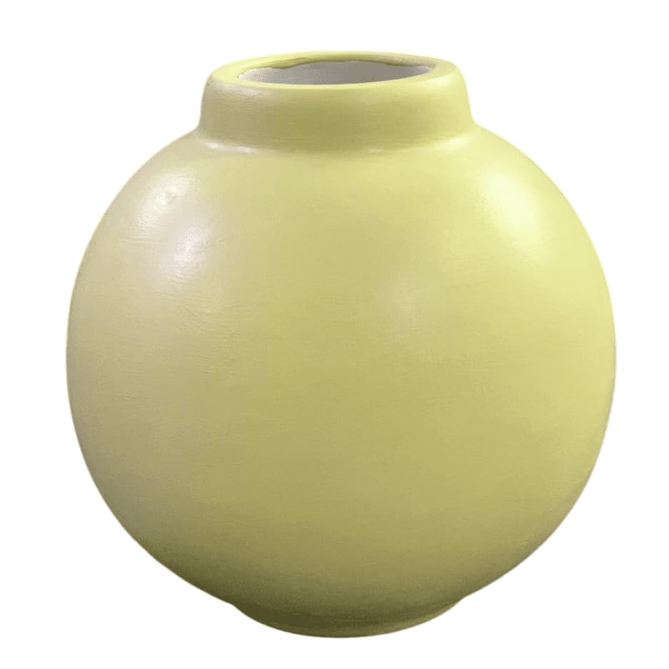 Handmade Sphere Ceramic Vase, Moon Jar, Modern Decor Sphere Vase, Sphere Flower Vase, Home Decor, Minimalist Decor, Hand-Painted Sphere Vase, Flower Vase, Sphere Vase