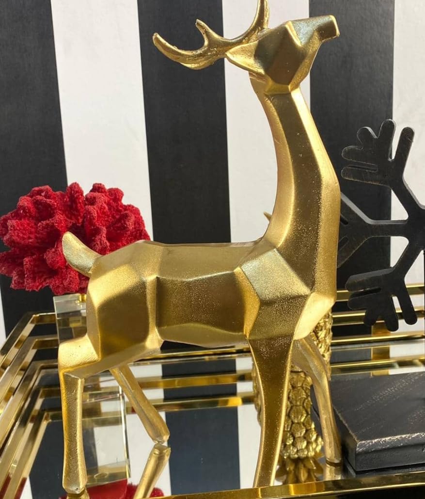 Modern Cubic Deer Statue, Geometric Deer Sculpture, Cubic Deer Statue, Cubic Deer Sculpture, Geometric Reindeer Decor, Cubic Reindeer Statue