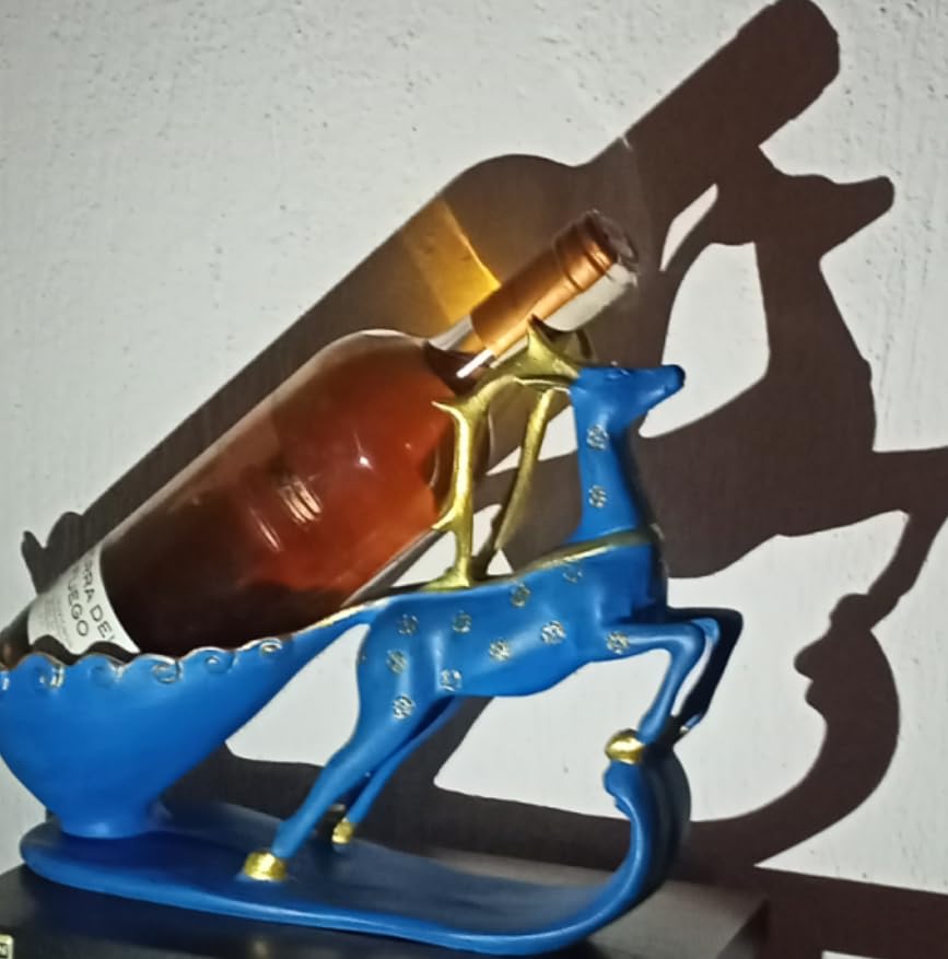 Elegant Deer Wine Rack Sculpture, Decorative Wine Rack with Deer Figure, Stylish Deer Wine Rack Statue, Stylish Animal Bar Decor,