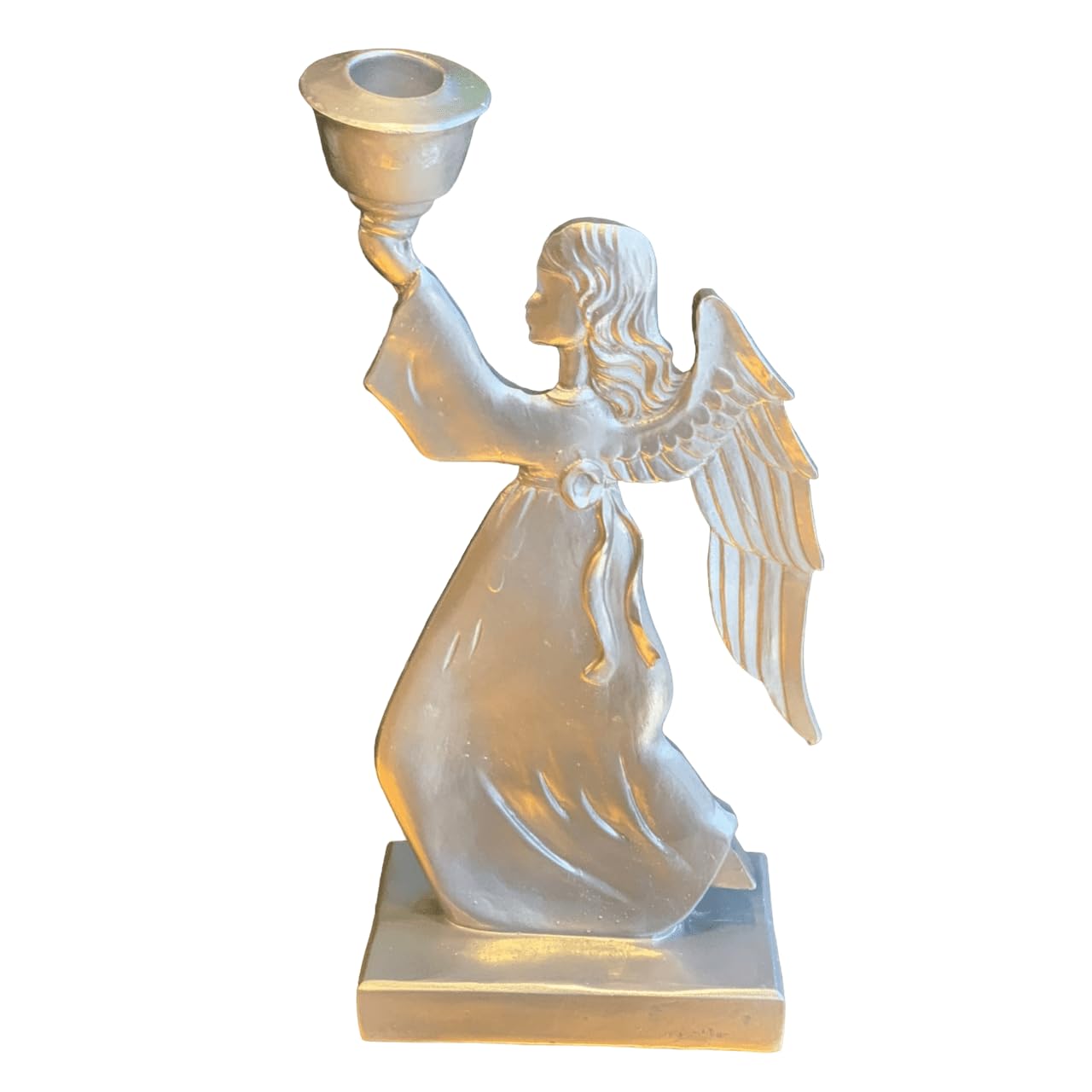 Winged Angel Girl Candlestick, Angel Candle Holder, Angel Girl Candle Holder, Girl Candle Holder, Angel Figurine Candle Holder