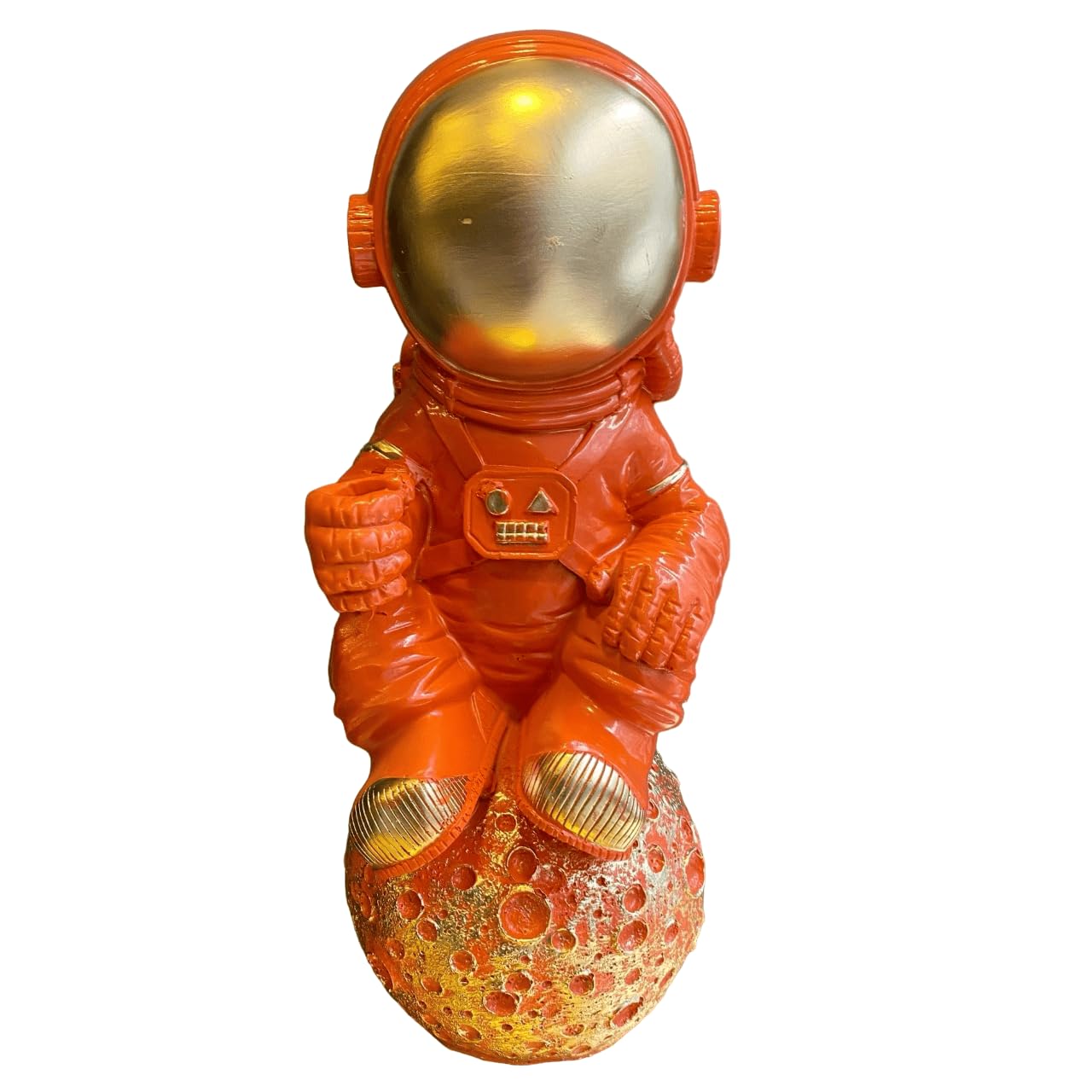 Astronaut On Moon Sculpture, Astronaut Figurine, Space-Themed Home Decor, Astronaut Ornament For Shelves, Unique Space Gifts, Space Decor, Astronaut Sculpture