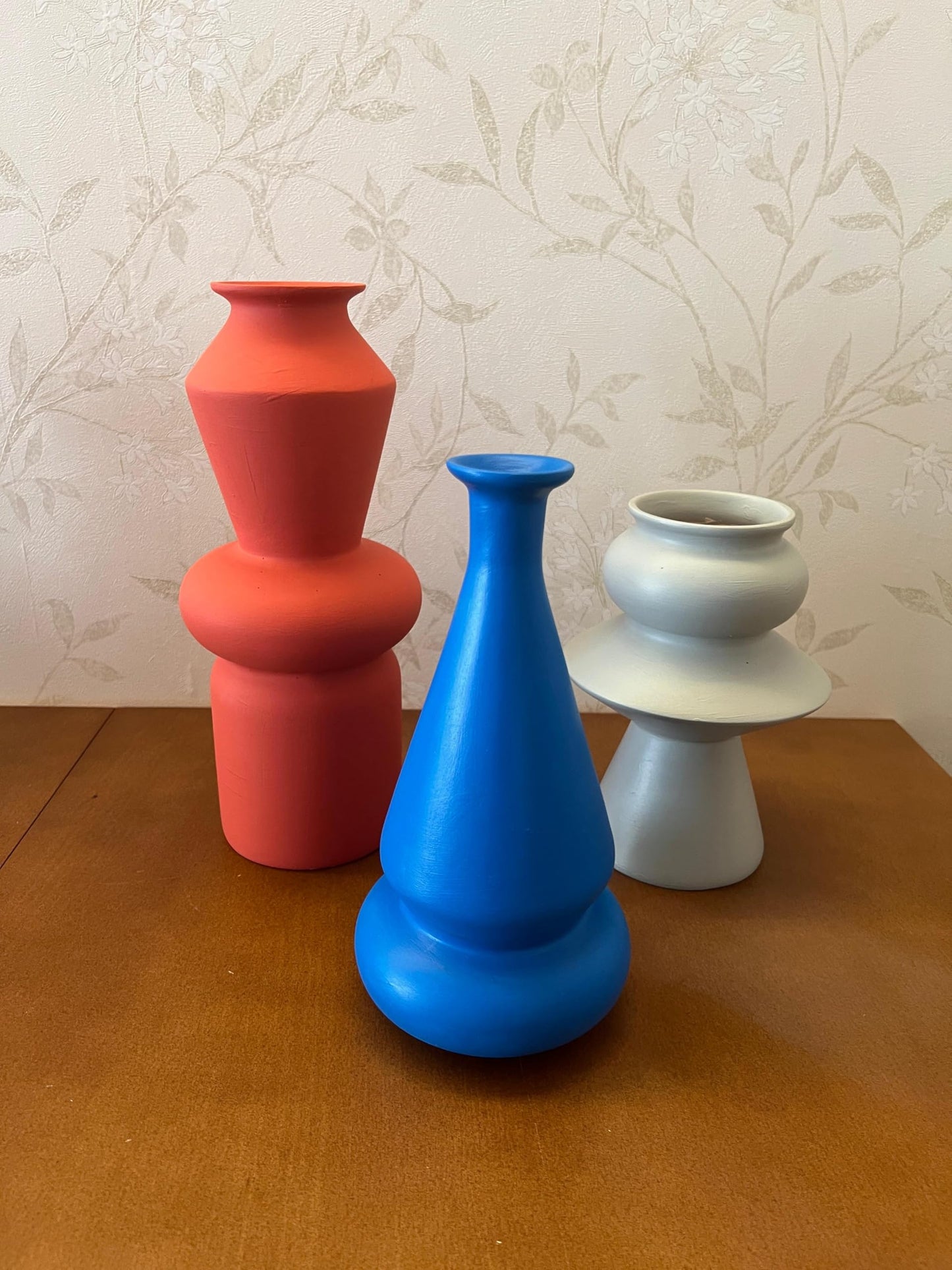 Modern Ceramic Vases Set, Geometric Decorative Vases, Minimalist Table Vase, Geometric Flower Vase, Boho Aesthetic Vases, Abstract Art Vases, Flower Vase
