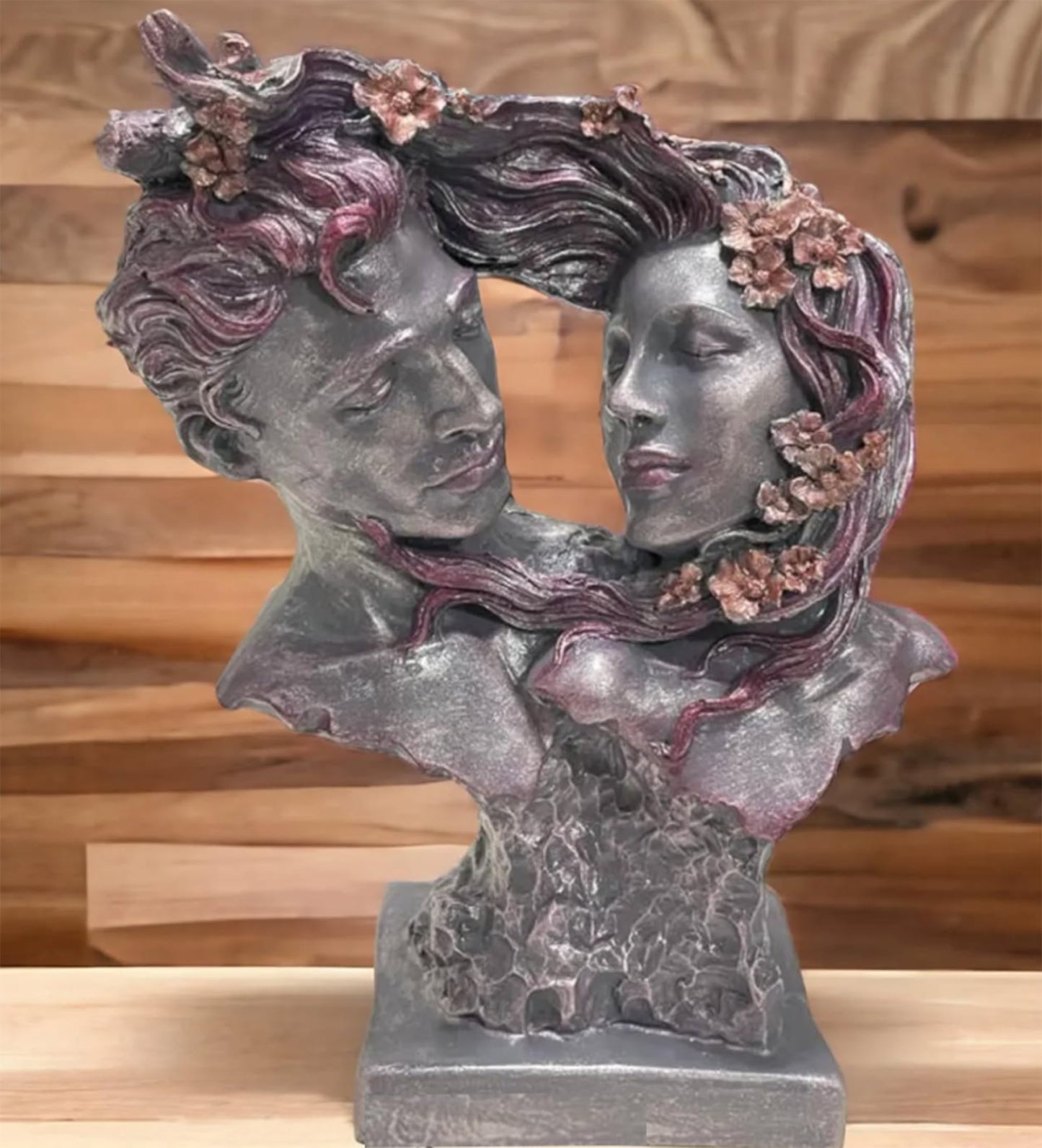 Statuetta di coppia innamorata, scultura romantica, statua busto di innamorati, regalo di San Valentino, statua decorativa artistica, idea regalo romantica, statua decorativa artistica, decorazione romantica, decorazione per coppie innamorate