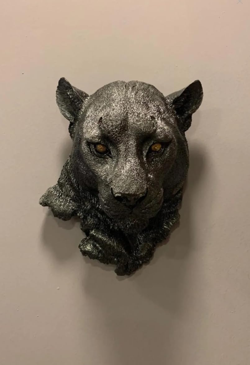 3D Panther Head Wall Decor, Wildlife-inspired Wall Sculpture, Jungle theme wall Art, Animal Face Wall Accent, Decorative Puma Sculpture, Puma Wall Decor, Puma Wall Sculpture