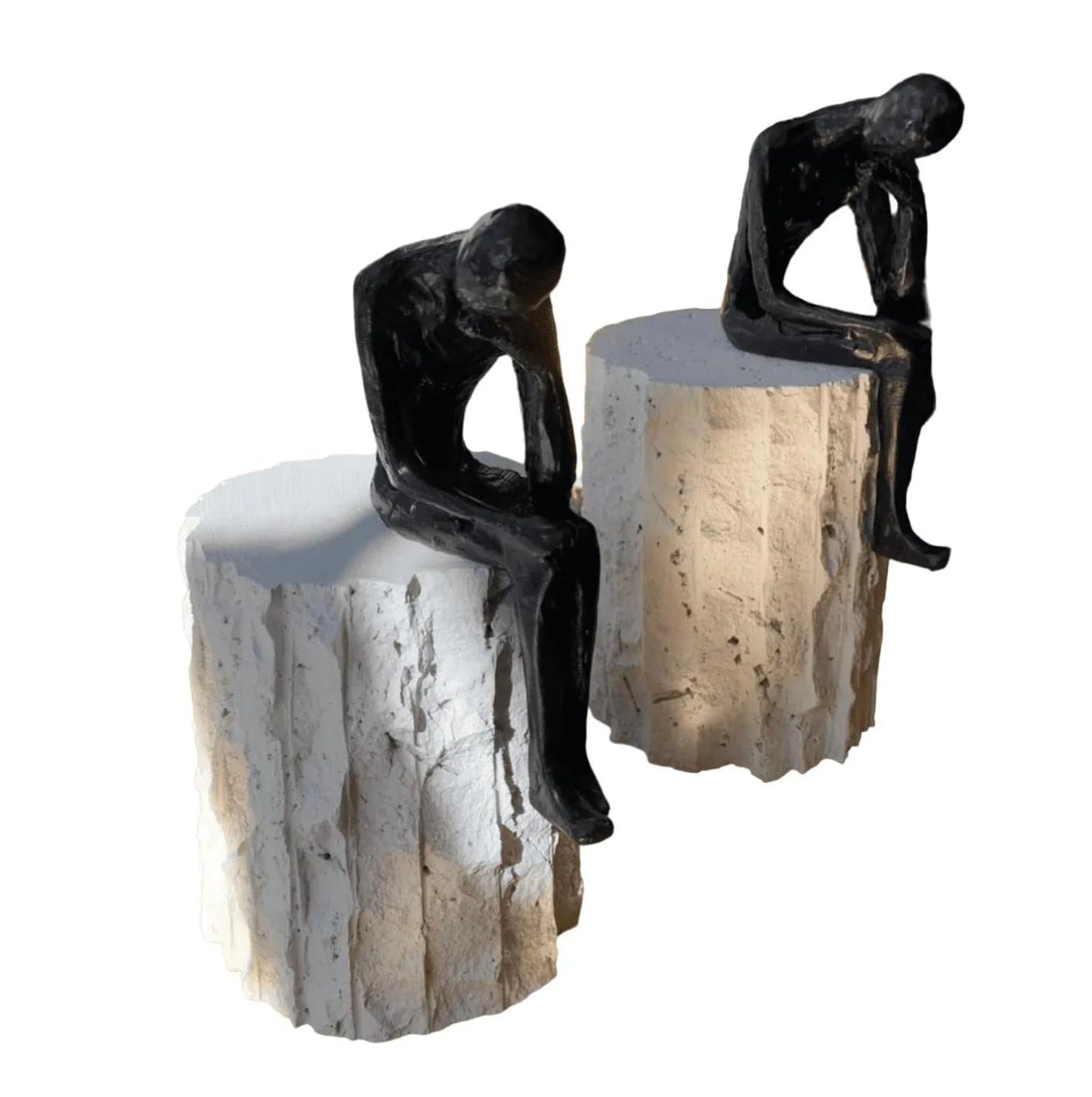 Thinker Human Sculpture Set of 2, Abstract Human Sculpture, Minimalist Human Figure Art, Modern Art Sculpture, Thinker Man Decor, Thinker Man Sculpture, Thinker Man Statue