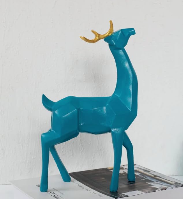 Modern Cubic Deer Statue, Geometric Deer Sculpture, Cubic Deer Statue, Cubic Deer Sculpture, Geometric Reindeer Decor, Cubic Reindeer Statue