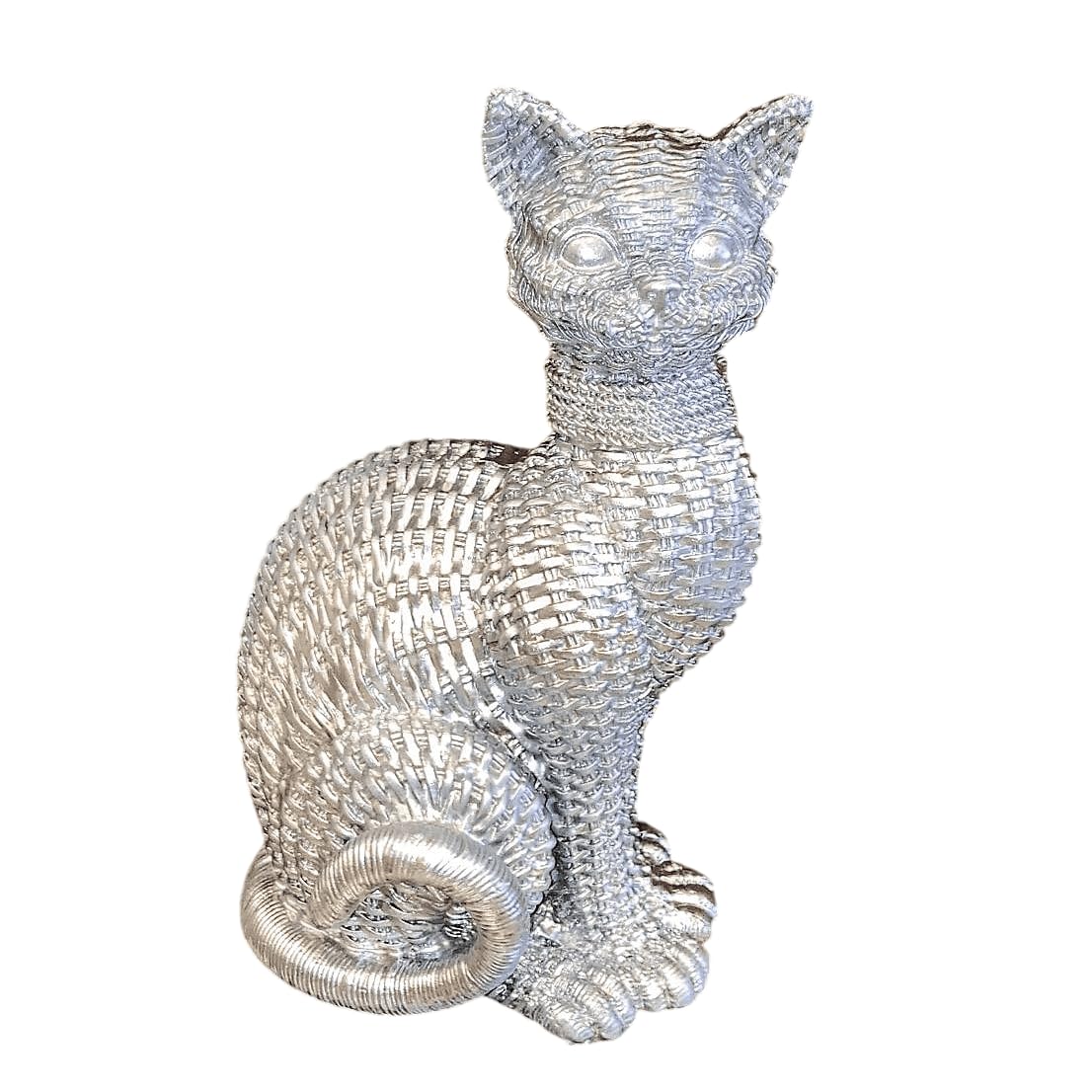 Woven Cat Statue, Handmade Polyester Cat Figurine, Unique Cat Lover Gift, Cat Statue, Woven Cat Sculpture, Cat Lover Home Decor, Cat Decor, Cat Sculpture, Cat Objects