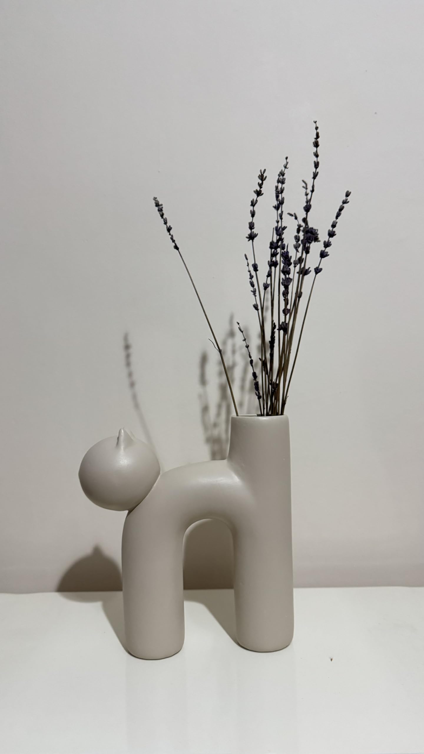 Süße Vase in Katzenform, Katzenvase für Blumen, Keramikvase, nordisches Kunstdekor, Geschenk für Zuhause, Geschenk für Katzenliebhaber, Keramik-Katzenvase, Katzenvase, Katzenförmige Vase, Blumenvase