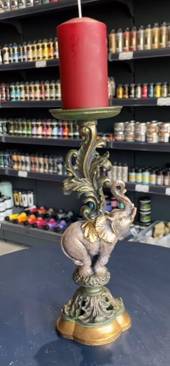 Elephant Candlestick Holder Set of 2, Elephant Candle Holder, Elephant Candlestick, Vintage Elephant Candlestick, Polyester Candle Holder