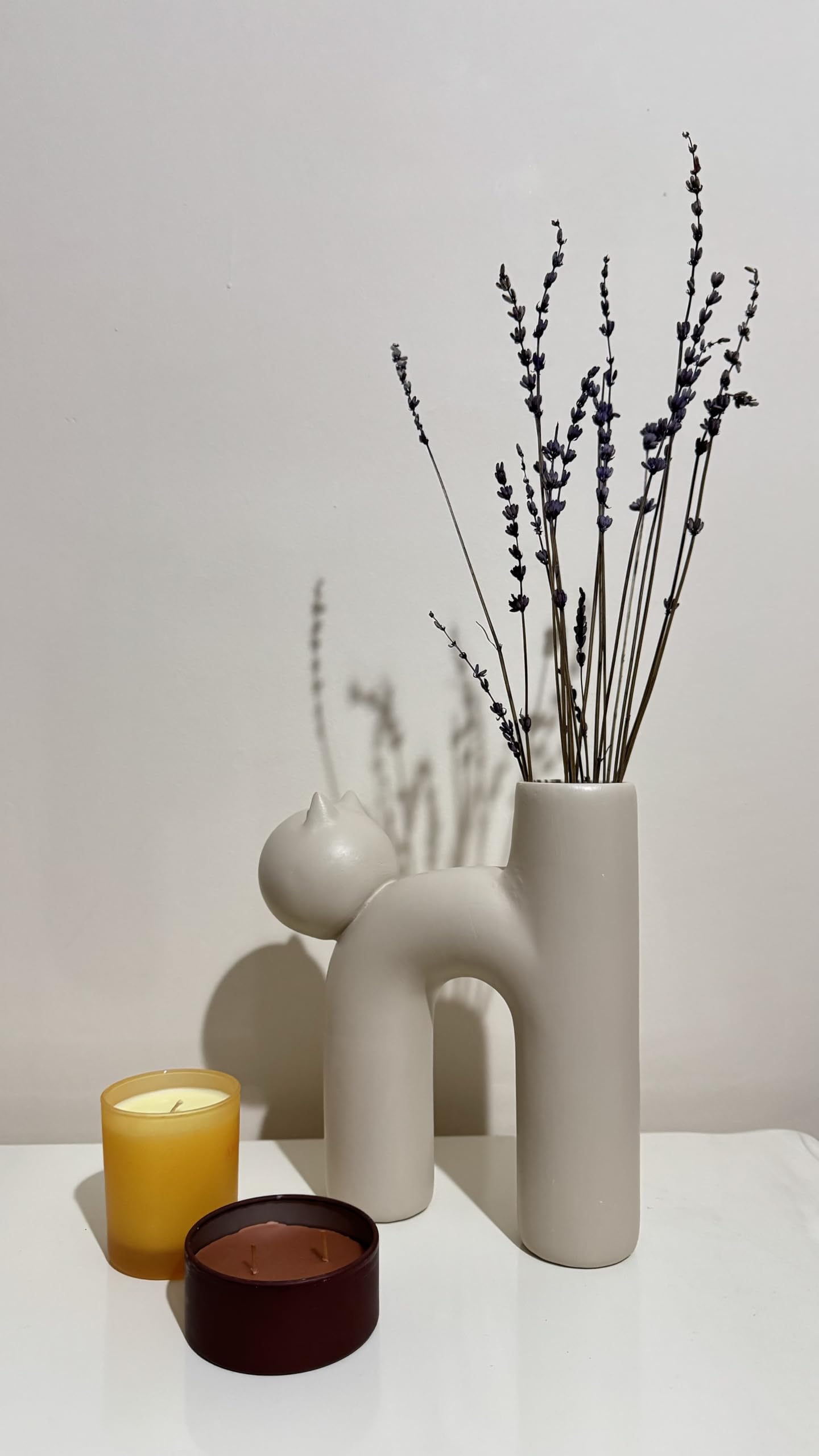 Süße Vase in Katzenform, Katzenvase für Blumen, Keramikvase, nordisches Kunstdekor, Geschenk für Zuhause, Geschenk für Katzenliebhaber, Keramik-Katzenvase, Katzenvase, Katzenförmige Vase, Blumenvase