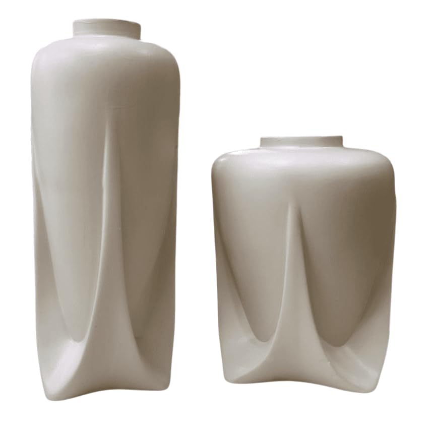 Modern Ceramic Vases Set of 2 or Single Piece, Unique Art Pottery Vase for Table or Shelf Display, Ceramic Modern Vase, Tall Modern Pottery