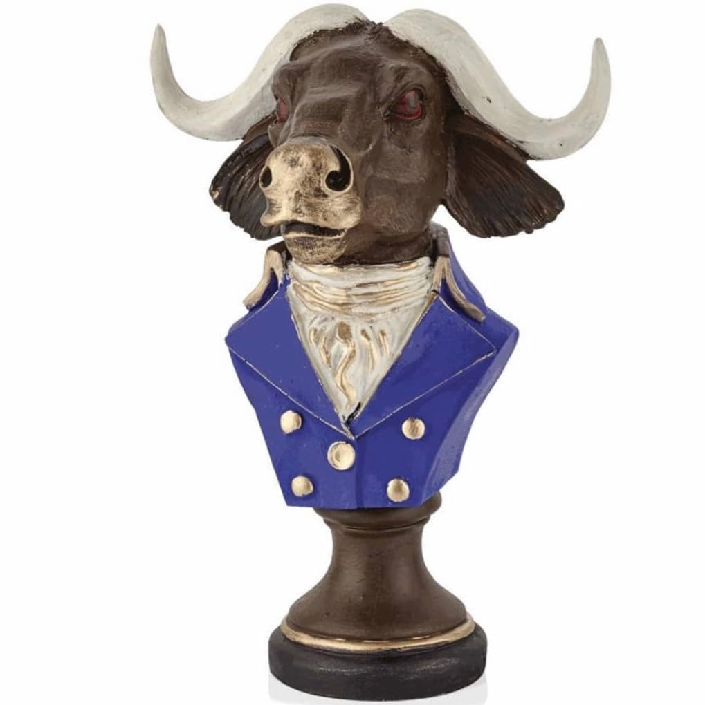 Buffalo Man Statue, Handmade Buffalo Sculpture, Buffalo Head Statue, Elegant Buffalo Head Sculpture, Buffalo Sculpture, Buffalo Man Decor, Buffalo Head Statue, Buffalo Head Sculpture