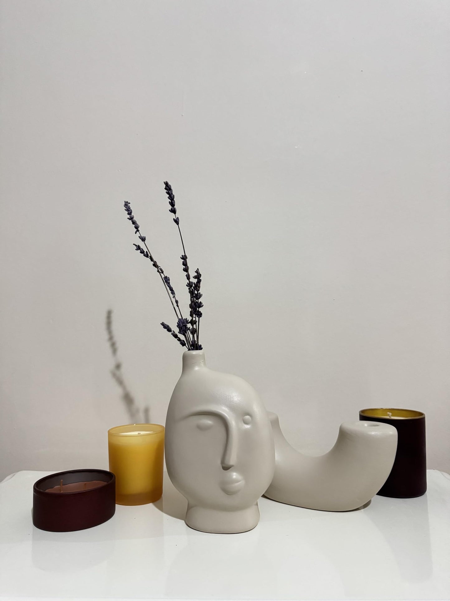 Abstract Face Shaped Vase, Modern Art Decor Vase, Nordic Ceramic Vase, Scandinavian Vase, Modern Minimalist Vase, Ceramic Vase, Face Vase, Face Shaped Vase