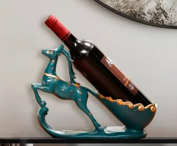 Elegant Deer Wine Rack Sculpture, Decorative Wine Rack with Deer Figure, Stylish Deer Wine Rack Statue, Stylish Animal Bar Decor,