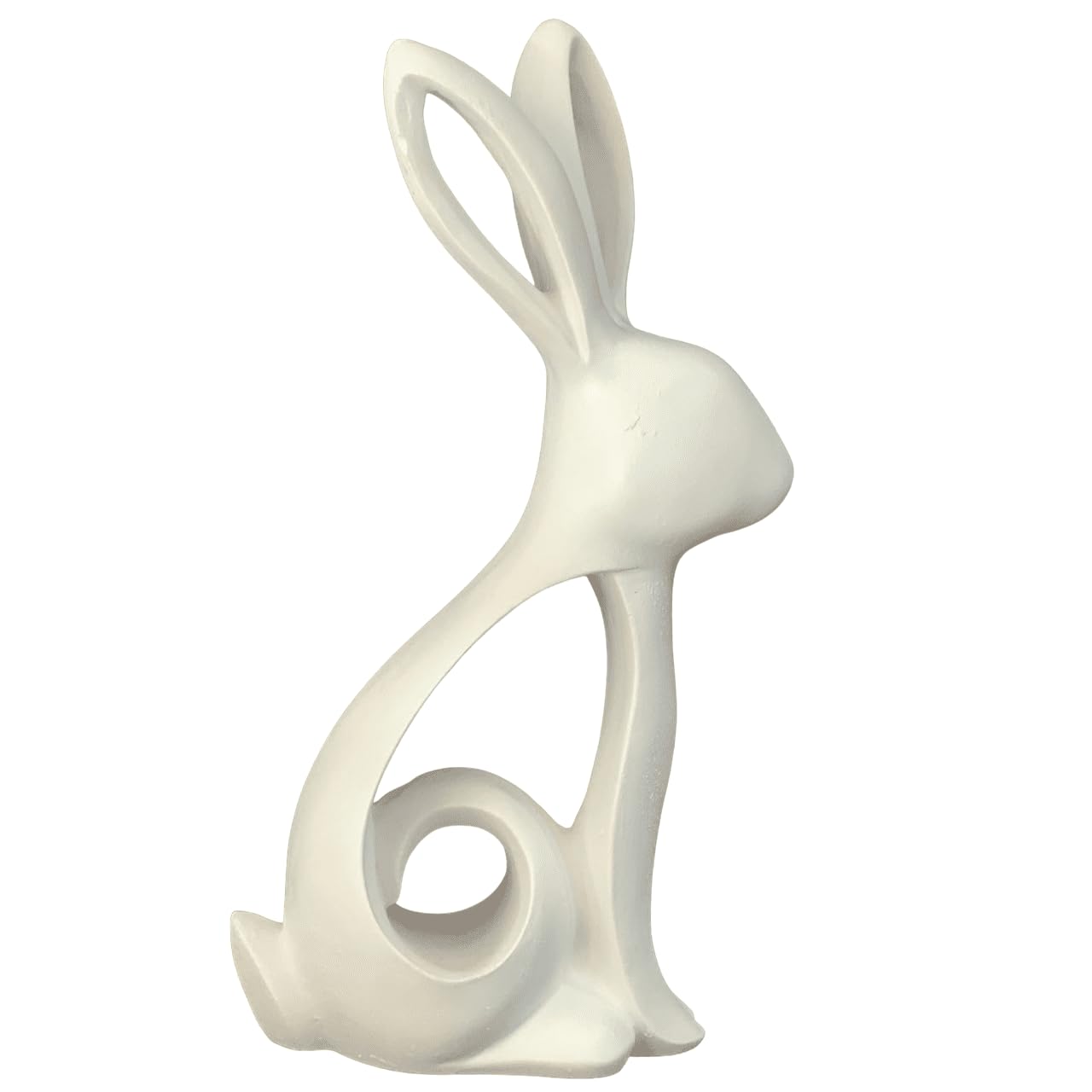 Abstrakte Hasenskulptur, Hasenfigur, Hasenskulptur, Geschenk für Tierliebhaber, Minimalistische Hasenstatue, Hasen-Polyester-Skulptur