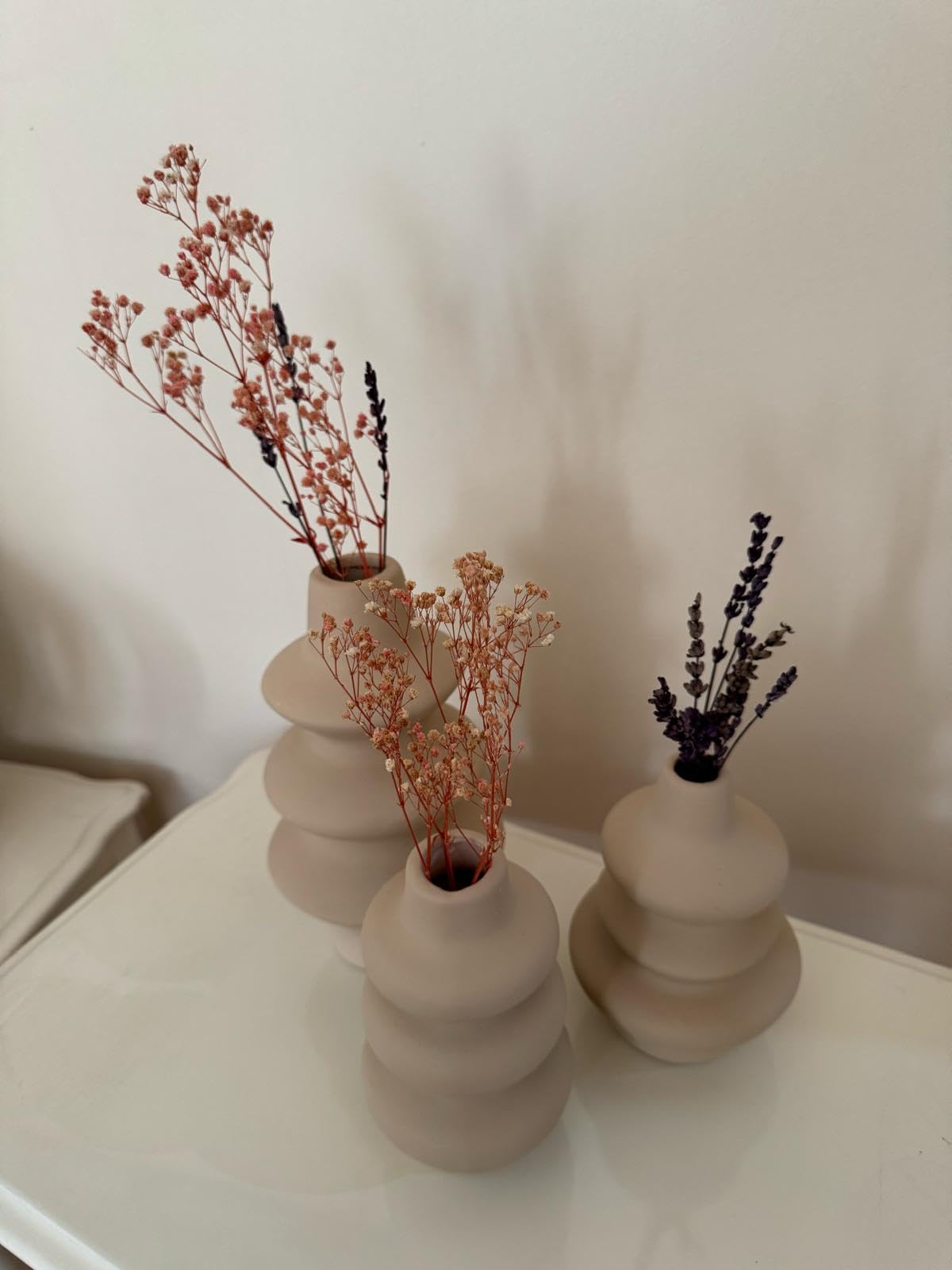 Keramik-Blasenvase, 2er- oder 3er-Set, Nordische Blasenwirbelvase, Blumentopf, Vase für getrocknete Blumen, Nordische Vase, Wellen-Keramikvase, Dekorative Vase, ZicZac-Vase, Blasenvase