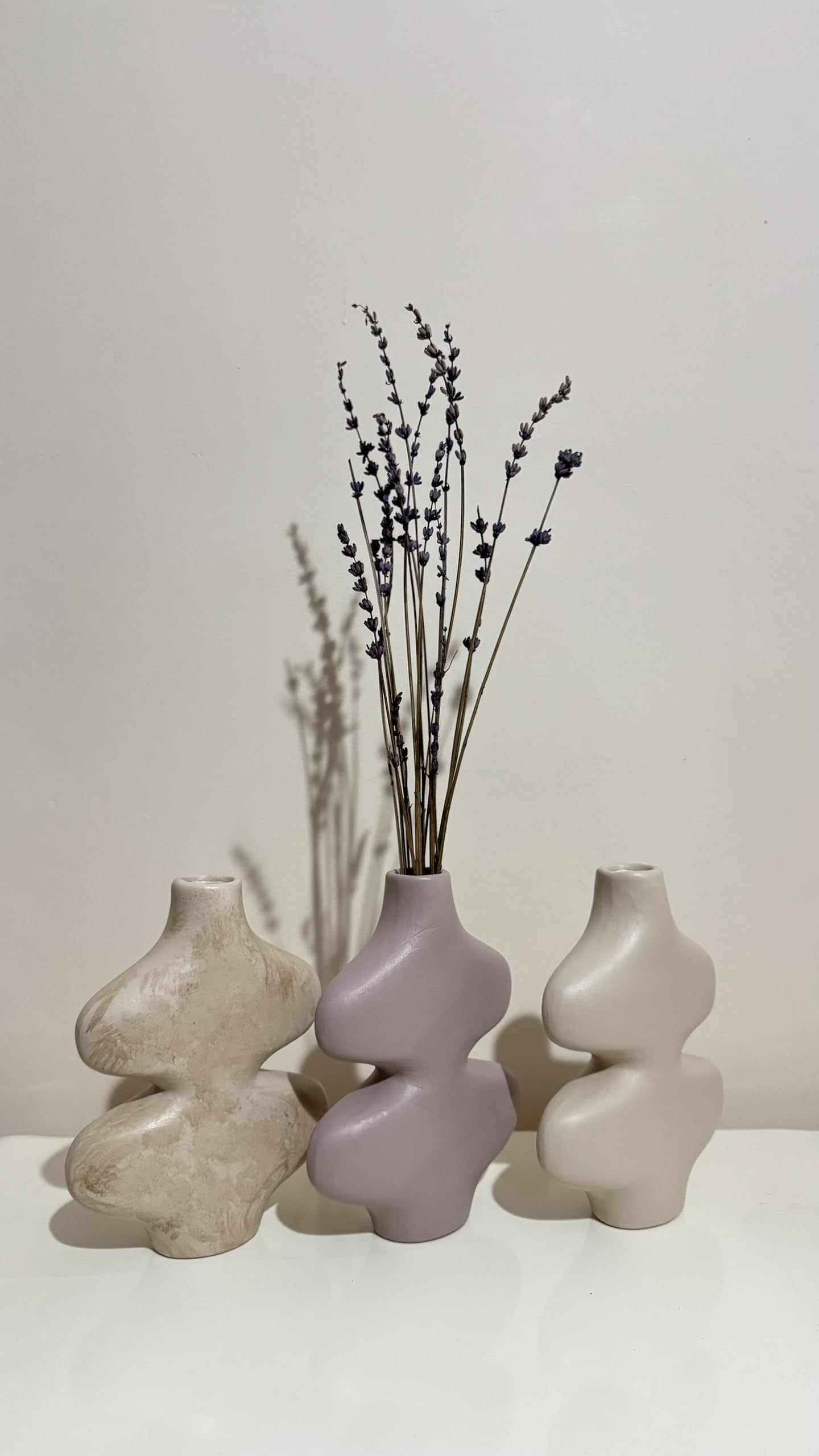 Wavy Ceramic Vase, Abstract decorative vase, Curved Design Vase, Abstract Art Decor, Ceramic Vase for Blooms, Home Accents, Wavy Vase, Abstract Vase, Curved Vase