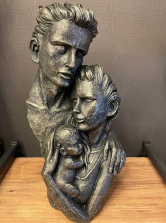 Modern Family Sculpture, Abstract Couple with Baby Statue, Family Love Statue, Couple with Baby Art, Polyester Family Statue, Family Decor