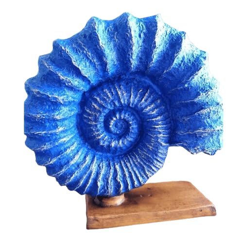 Seashell Sculpture, Fossil Shell Statue, Shell Art Decor, Oceanic Home Decor, Ocean Inspired Sculpture, Seashell Figurine, Ocean Sculpture,Nautilus Shell Decor