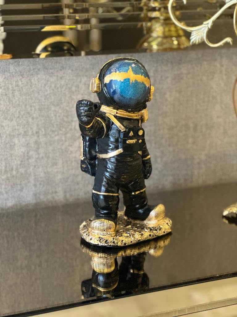 Astronaut On Moon Base, Astronaut Figurine, Space Decor Statue, Space Explorer Ornament, Moon Landing Figurine, Modern Astronaut Sculpture, Astronaut Statue