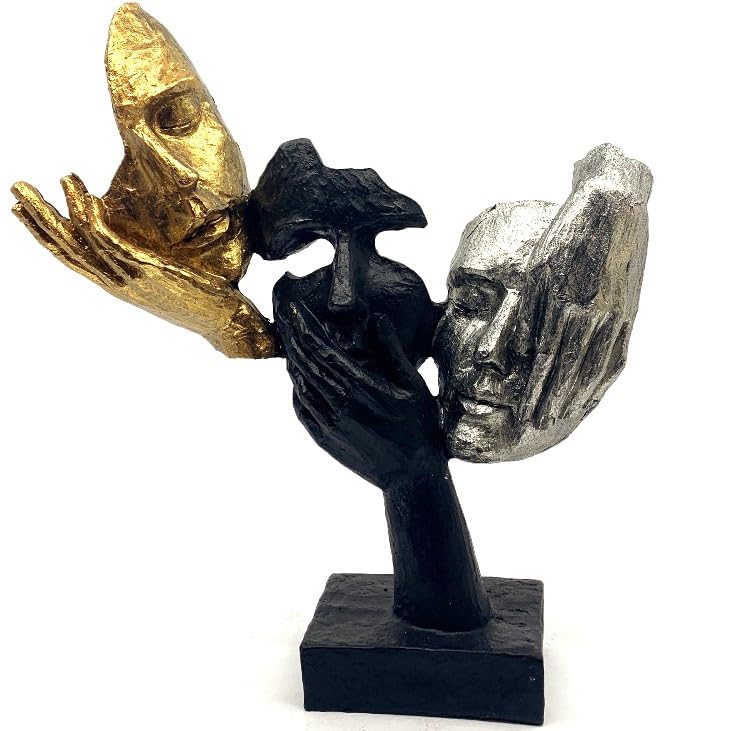 Abstract Three Face On Hand Statue, Tabletop Art Decor, Modern Face Sculpture, Abstract Design Decor, Face Sculpture, Face Statue, Face Decor, Face Objects, Face Figurine