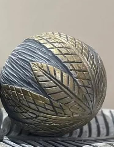 Decorative Textured Sphere, Round Accent Ball, Decorative Accent Ball, Modern Table Decor, Textured Sphere Decor, Geometric Art Ball