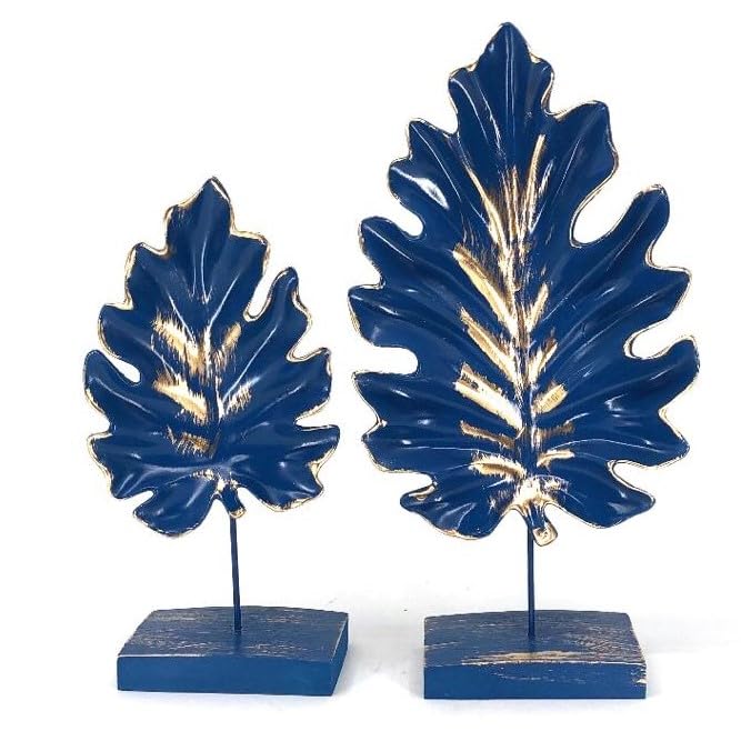 Decorative Leaf Figurine Set, Modern Leaf Sculpture, Nature Inspired Leaf Decor, Leaf Statues for Shelf, Leaf Home Decoration, Leaf Decor, Leaf Sculpture, Leaf Statue