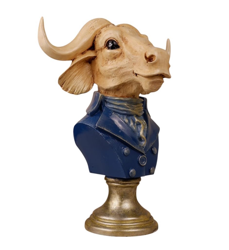 Buffalo Man Statue, Handmade Buffalo Sculpture, Buffalo Head Statue, Elegant Buffalo Head Sculpture, Buffalo Sculpture, Buffalo Man Decor, Buffalo Head Statue, Buffalo Head Sculpture