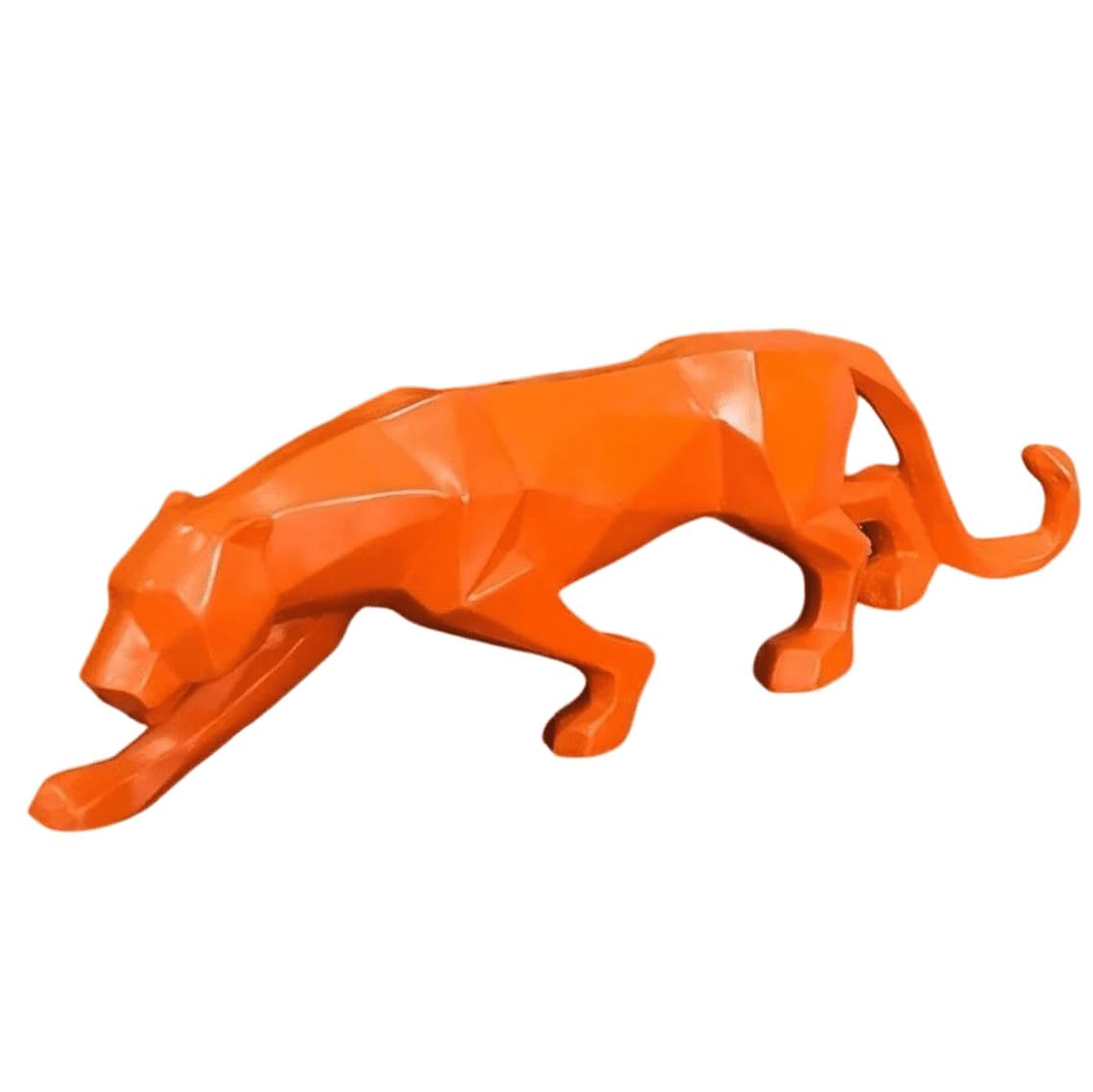 Large Panther Statue, Geometric Animal Figurine, Abstract Panther Sculpture, Panther Decorative Showpiece, Decorative Tabletop Statue