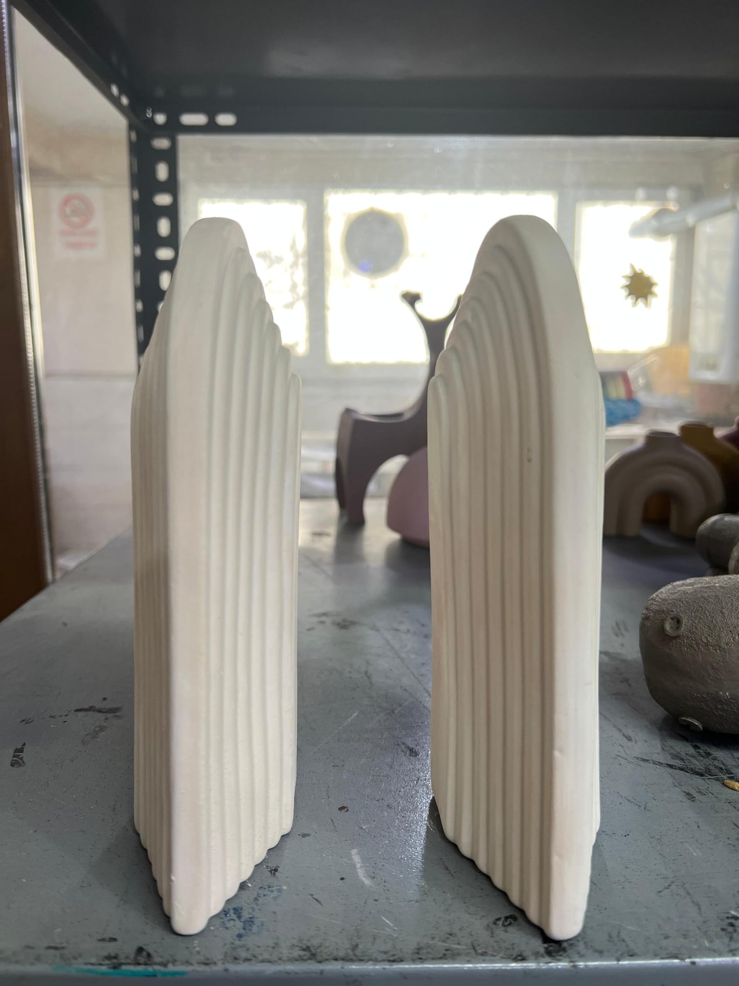 Ceramic Arch Statue, Boho Arch Sculpture, Nordic Style Home Decor, Modern Geometric Decor, Ceramic Bookends, Modern Bookends, Bookshelf Decor, Modern Bookends Gift
