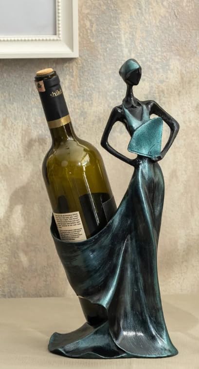 Elegant Woman Wine Rack Sculpture, Lady Wine Holder Statue, Woman Wine Rack, Modern Woman Sculpture Wine Rack, Artistic Bar Decor